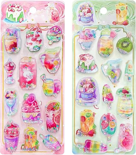Amazon.co.jp: ウォーターシール 2枚セット キラキラ かわいい 水入り